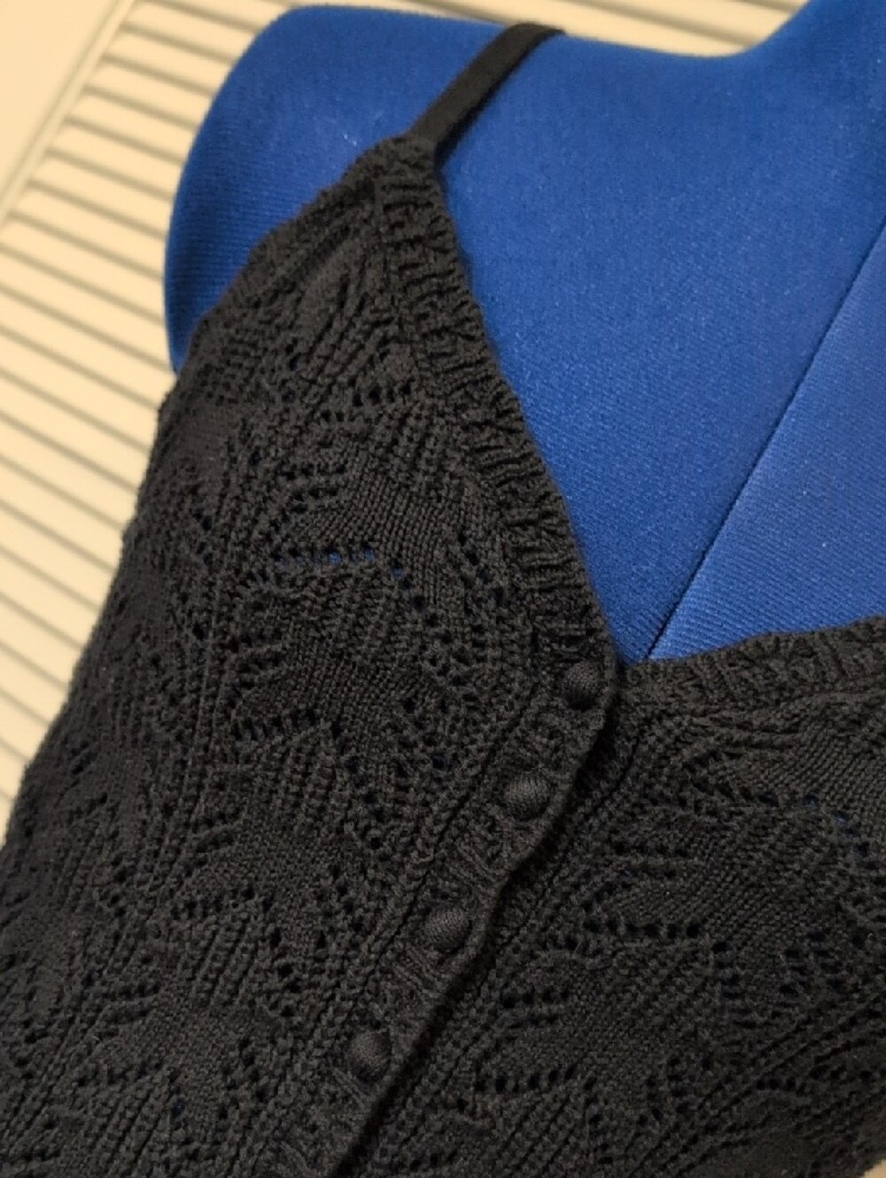 aerie Black Knit Button-Front Cami Tank Top Xs
